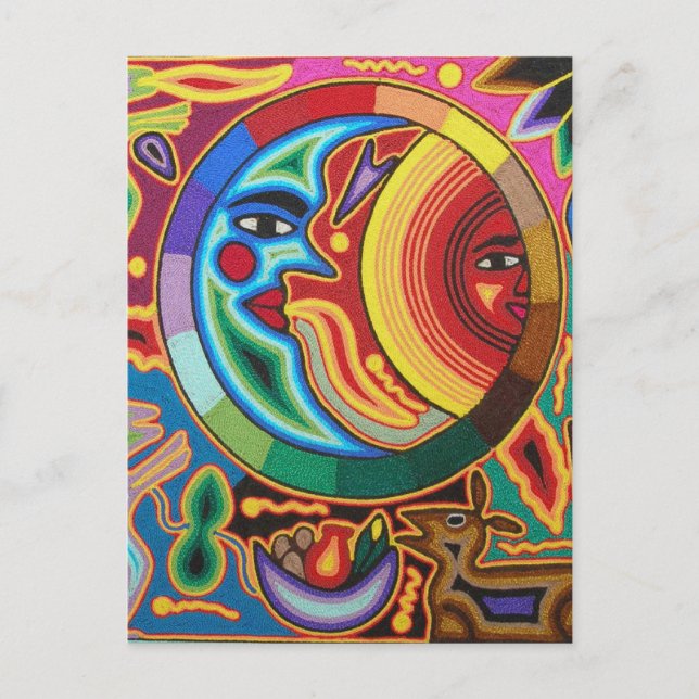 Carte Postale Huichol String Art from Mexico (Devant)