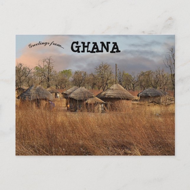Carte Postale Huîtres traditionnelles de boue au Ghana (Devant)