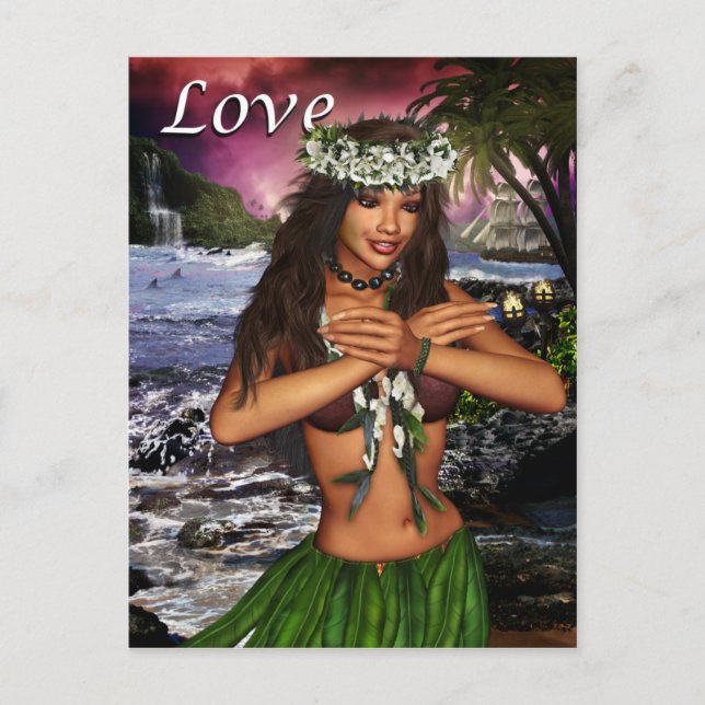 Carte Postale Hula Dancer (Devant)