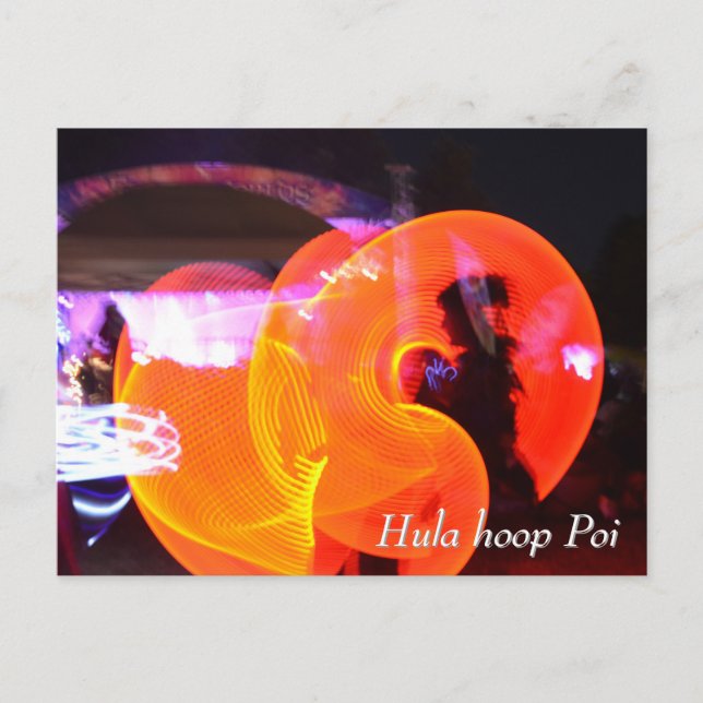 Carte Postale Hula hoop Poi twirler (Devant)