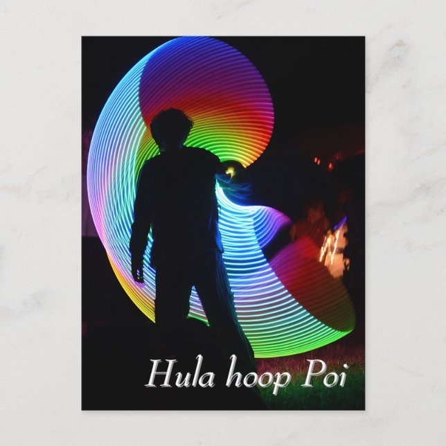 Carte Postale Hula hoop Poi twirler (Devant)
