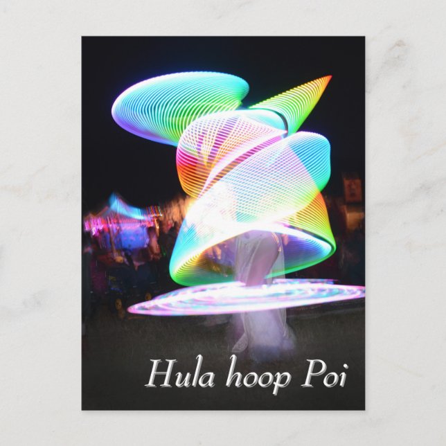 Carte Postale Hula hoop Poi twirler (Devant)