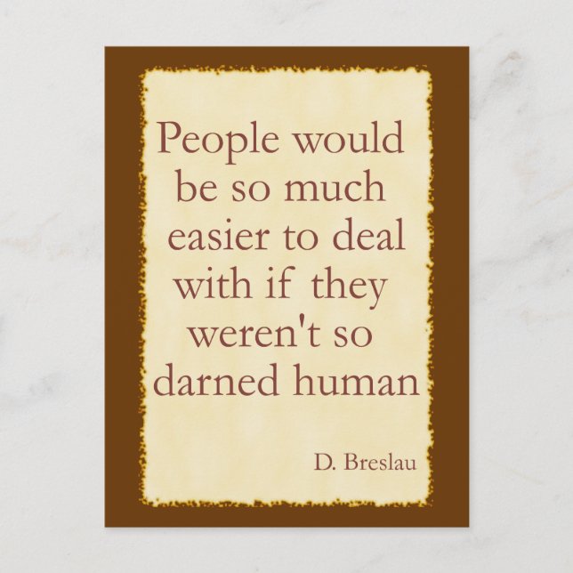 Carte postale humaine Darne (Devant)