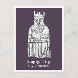 Carte Postale Humeurs de verrouillage - Lewis chessman King