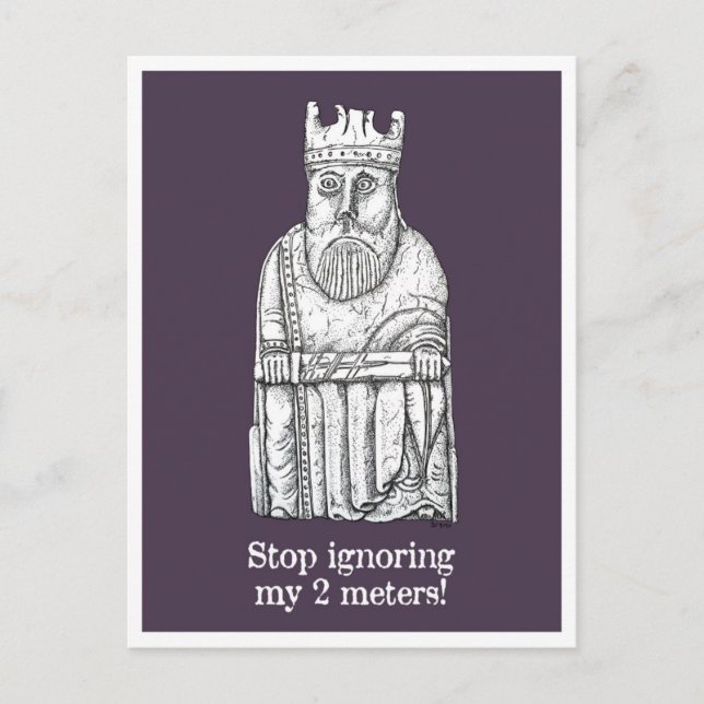 Carte Postale Humeurs de verrouillage - Lewis chessman King (Devant)