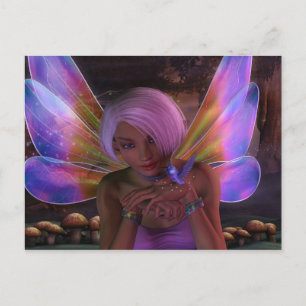 Carte Postale Hummingbird Guardian Fairy Imaginaire Art