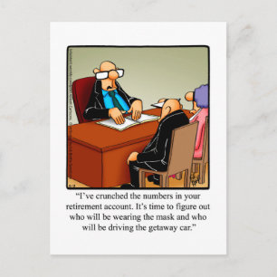 Carte postale humoristique de retraite "Lunettes d