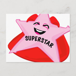 carte postale humoristique de superstar !