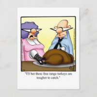Carte postale humoristique de Thanksgiving