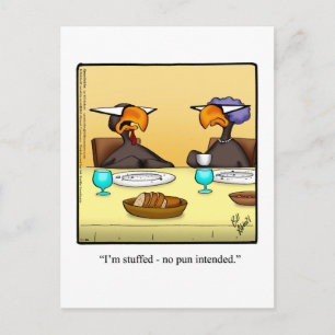 Carte postale humoristique de Thanksgiving drôle