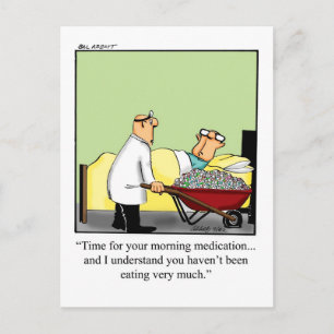 Carte postale humoristique médicale / humour de do