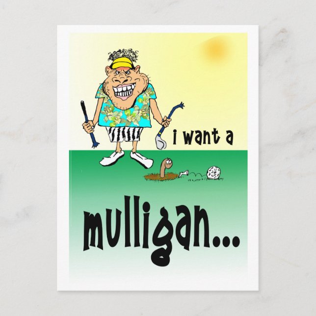 Carte Postale Humorous Golf Birthday Card (Devant)