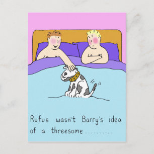 Carte Postale Humour Cartoon Gay Trois