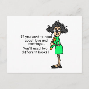 Carte Postale Humour d'amour et de mariage