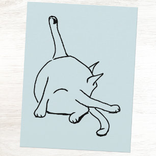 Carte Postale Humour de chat drôle