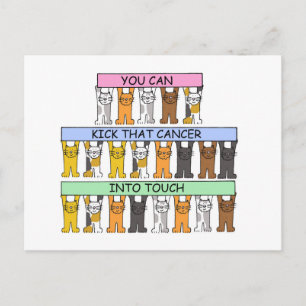 Carte Postale Humour de chats caricaturaux avec support pour le 