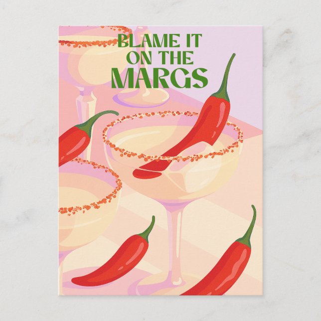 Carte Postale Humour de cocktail Margarita épicé (Devant)