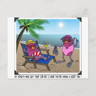 Carte Postale Humour de défaillance du rein