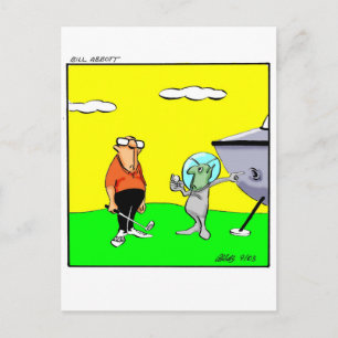 Carte postale Humour de golf amusant