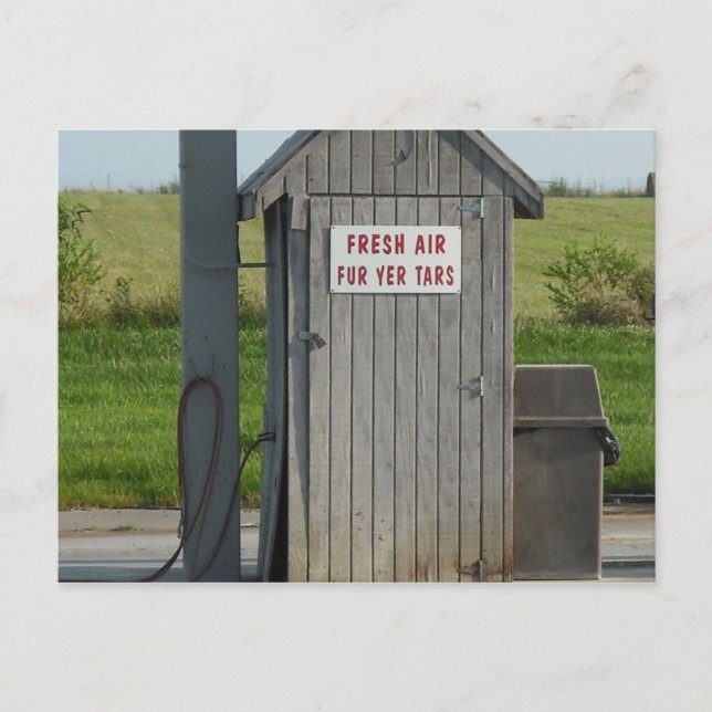 Carte Postale Humour de la station-service (Devant)