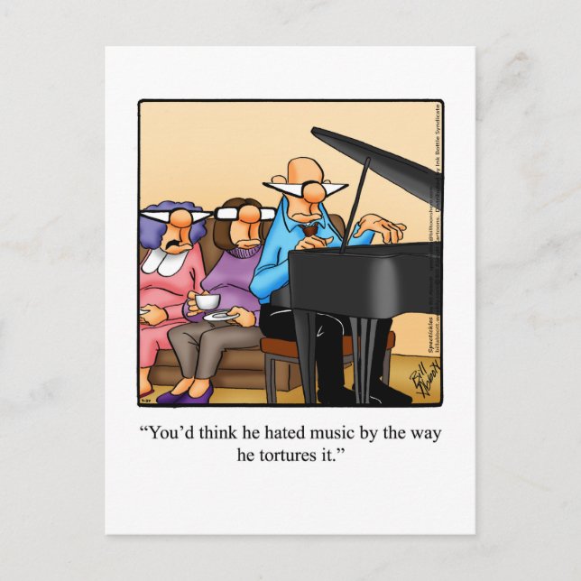 Carte postale Humour de musique (Devant)