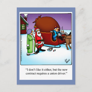 Carte postale Humour de Noël amusant