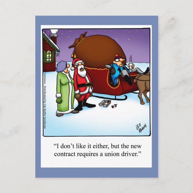 Carte postale Humour de Noël amusant (Devant)