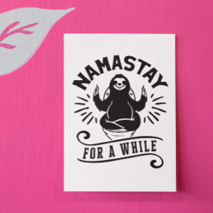 Carte Postale Humour de Paresseux de Salle de Bain Namastay