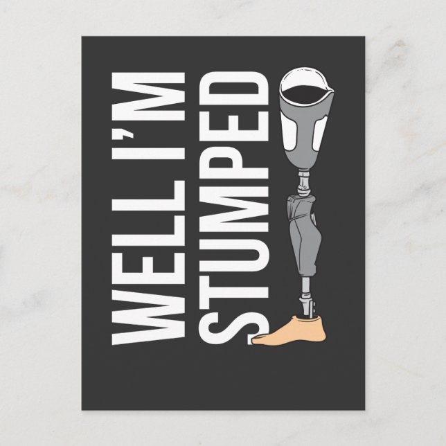 Carte Postale Humour de prothèse de jambe drôle (Devant)