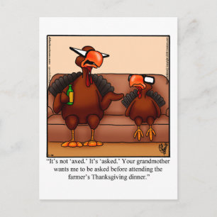 Carte postale Humour de Thanksgiving "Spectickles"