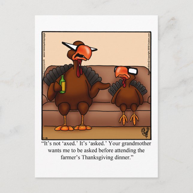 Carte postale Humour de Thanksgiving "Spectickles" (Devant)