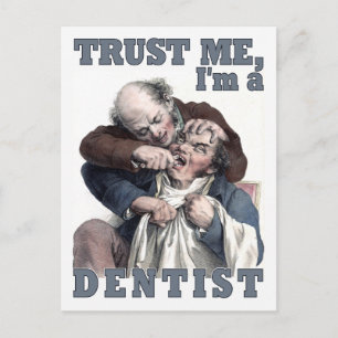 Carte postale humour DENTIST