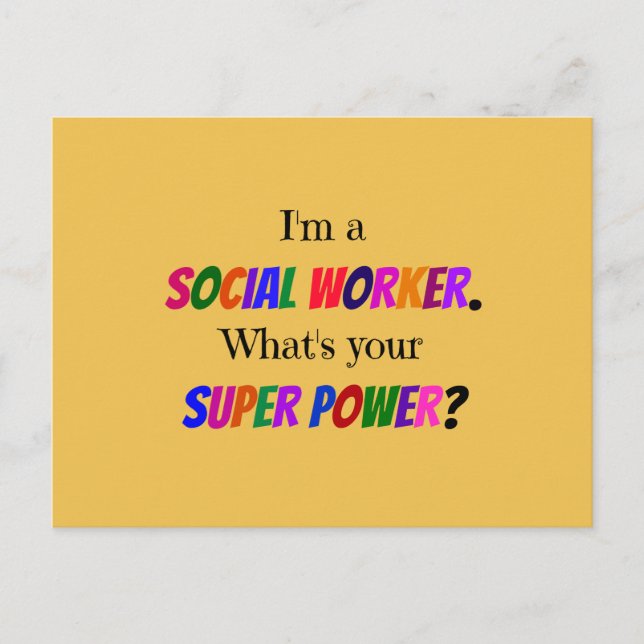 Carte Postale Humour des travailleurs sociaux (Devant)