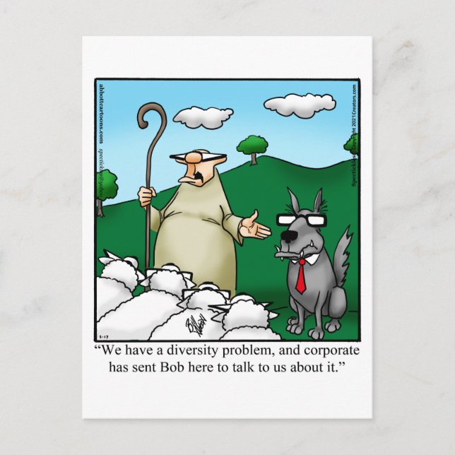 Carte postale Humour diversité amusante (Devant)