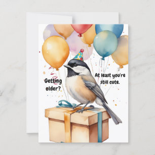 Carte Postale Humour drôle de birthday avec des ballons de pouil