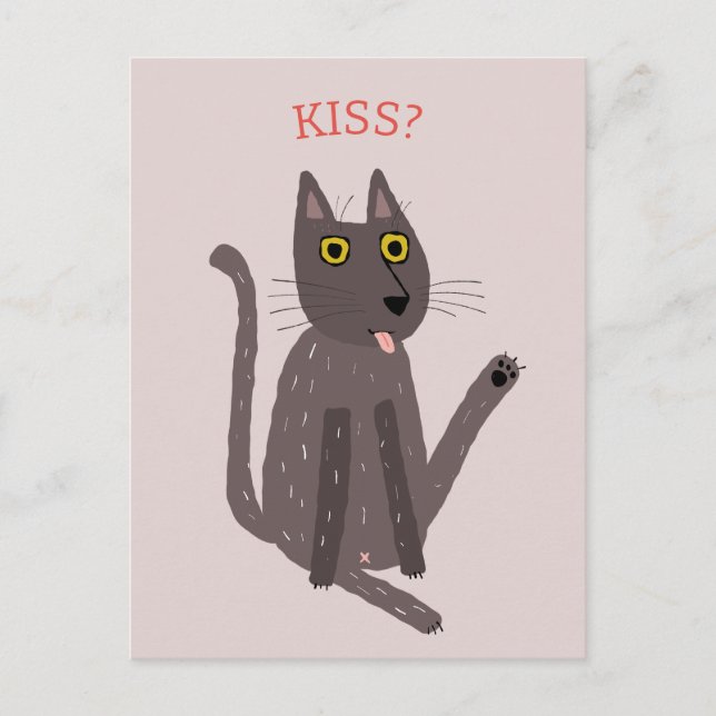 Carte Postale Humour drôle de chat (Devant)