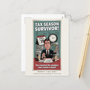 Carte postale Humour rétro survivant de la saison 