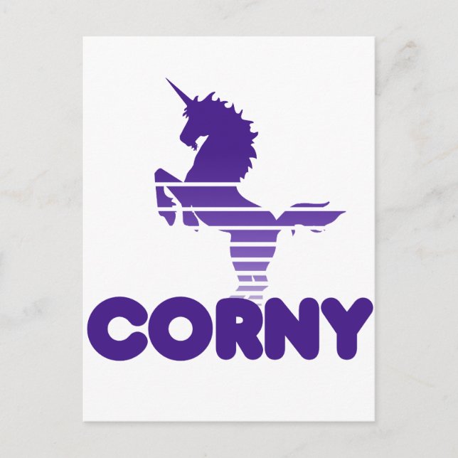 Carte Postale Humour Unicorn (Devant)