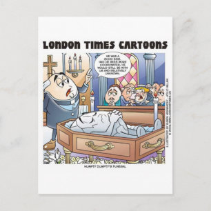Carte Postale Humpty Dumptys Funérailles Funny Dons de dessin an