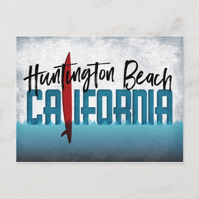 Carte postale Huntington Beach California Surboard (Devant)