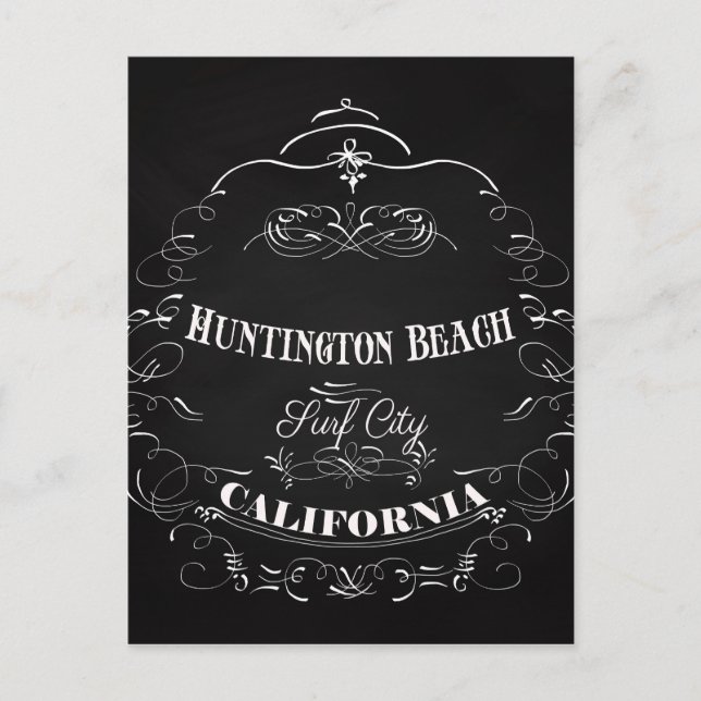 Carte Postale Huntington Beach, Californie - Surf City (Devant)