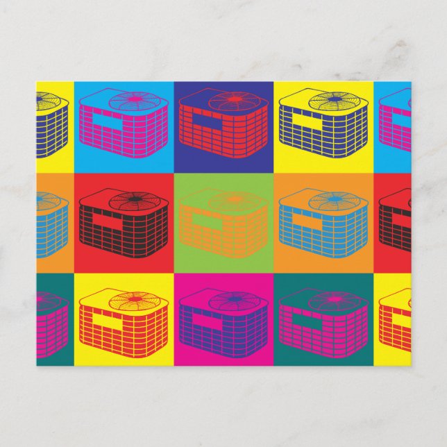 Carte Postale HVAC Pop Art (Devant)