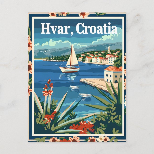 Carte Postale Hvar Croatie (Devant)