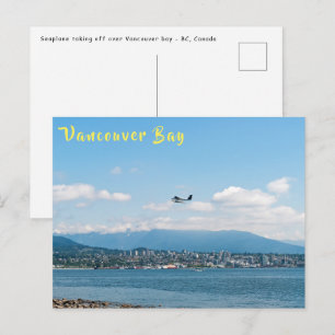 Carte Postale Hydravion décollant au-dessus de la baie de Vancou