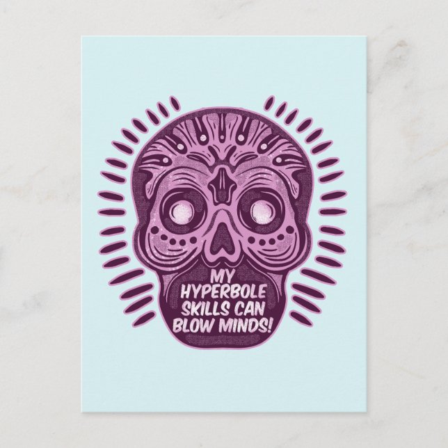 Carte Postale Hyperbole Drôle LANGUE ANGLAISE (Devant)