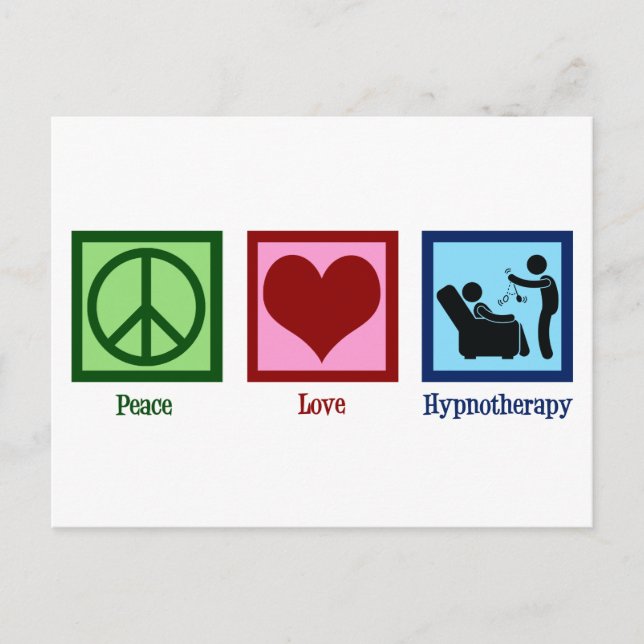 Carte Postale Hypnothérapeute Peace Love Hypnothérapie (Devant)