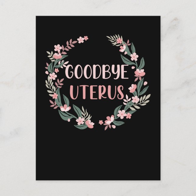 Carte Postale Hystérectomie Chirurgie Uterus Survivant de la sup (Devant)