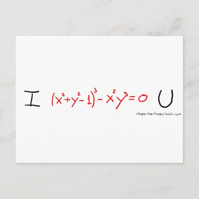 CARTE POSTALE I <3 U (Devant)