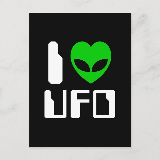 Carte Postale I Alien Heart UFO (Devant)