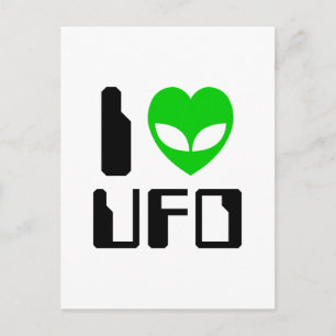 Carte Postale I Alien Heart UFO